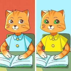 Скачать взломанную Найди отличия: Милые Котики [Много монет] MOD apk на Андроид