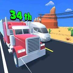Скачать взломанную Idle Truck Racing : Cybertruck [Много монет] MOD apk на Андроид