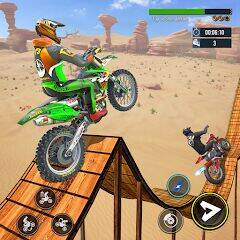 Скачать взломанную гонки на мотоциклах bike трюки [Бесплатные покупки] MOD apk на Андроид