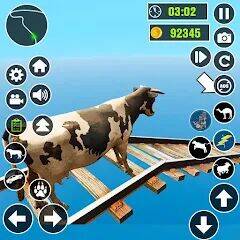 Скачать взломанную Эпическая игра Cow Ramp Rush [Бесплатные покупки] MOD apk на Андроид