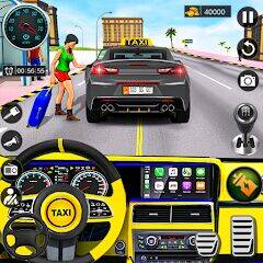 Скачать взломанную US Taxi Car Driving Simulator [Бесплатные покупки] MOD apk на Андроид