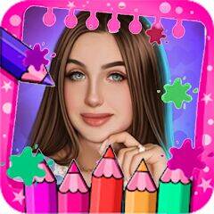 Скачать взломанную Lady Diana Coloring Game [Много монет] MOD apk на Андроид