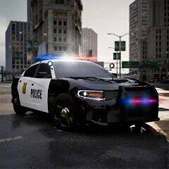 Скачать взломанную Police Car Simulator 2023 [Много монет] MOD apk на Андроид