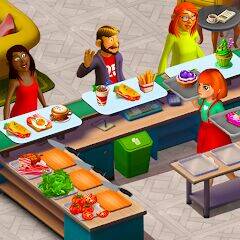 Скачать взломанную Cooking Cup - Кафе и Готовка [Много денег] MOD apk на Андроид