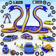 Скачать взломанную Snake Car Robot Transformation [Много денег] MOD apk на Андроид