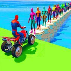 Скачать взломанную Quads Superhero Turnts Racing [Мод меню] MOD apk на Андроид