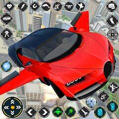 Скачать взломанную Летающий автомобиль робот игра [Много монет] MOD apk на Андроид