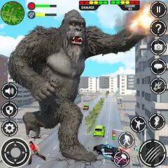Скачать взломанную Angry Gorilla: City Rampage [Бесплатные покупки] MOD apk на Андроид