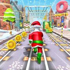 Скачать взломанную Xmas Santa Surfer Running Game [Мод меню] MOD apk на Андроид