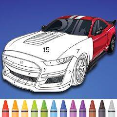 Скачать взломанную Cars Color By Number [Много денег] MOD apk на Андроид