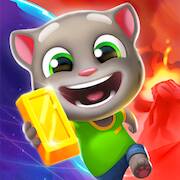 Скачать взломанную Говорящий Том: гонка на время [Много монет] MOD apk на Андроид