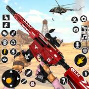 Скачать взломанную FPS battleground attack games [Много монет] MOD apk на Андроид