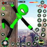 Скачать взломанную Spider Hero Stickman Rope Hero [Много денег] MOD apk на Андроид