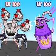 Скачать взломанную Toilet Monster Evolution [Бесплатные покупки] MOD apk на Андроид
