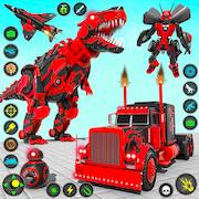 Скачать взломанную Dino Robot Car Transform 3DWar [Мод меню] MOD apk на Андроид