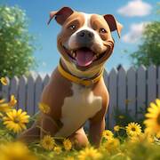 Скачать взломанную Симулятор собаки AmStaffs [Много монет] MOD apk на Андроид