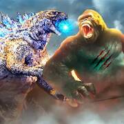 Скачать взломанную Конг VS Годзилла Игра Оффлайн [Много монет] MOD apk на Андроид