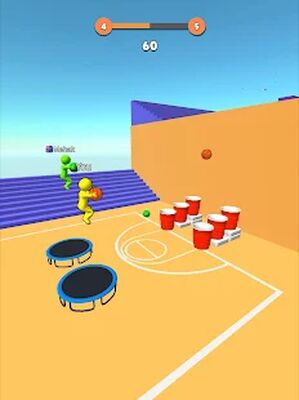 Скачать взломанную Jump Dunk 3D [Бесплатные покупки] MOD apk на Андроид