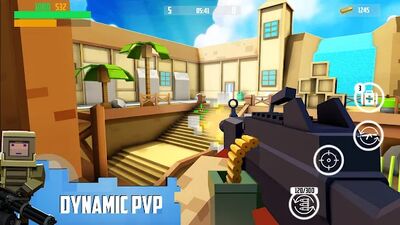 Скачать взломанную Block Gun: FPS PvP War - Online Gun Shooting Games [Бесплатные покупки] MOD apk на Андроид