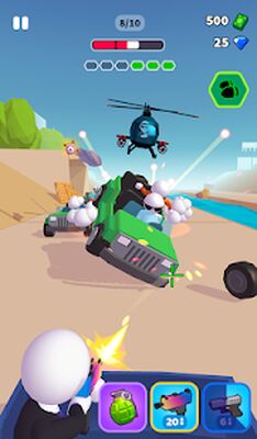 Скачать взломанную Rage Road - Car Shooting Game [Много денег] MOD apk на Андроид