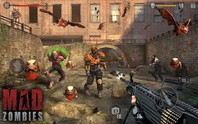 Скачать взломанную Зомби : MAD ZOMBIES [Много монет] MOD apk на Андроид