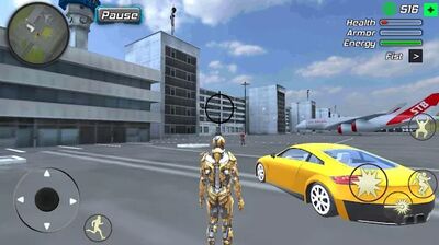 Скачать взломанную Super Crime Steel War Hero Iron Flying Mech Robot [Много монет] MOD apk на Андроид