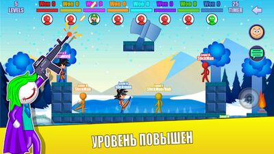 Скачать взломанную Stick Fight Online: Multiplayer Stickman Battle [Много денег] MOD apk на Андроид