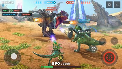 Скачать взломанную Dino Squad: Dinosaur Shooter [Бесплатные покупки] MOD apk на Андроид