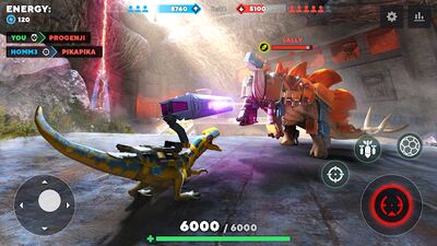 Скачать взломанную Dino Squad: Dinosaur Shooter [Бесплатные покупки] MOD apk на Андроид
