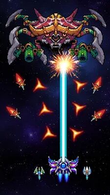 Скачать взломанную Galaxiga: классический шутер [Много денег] MOD apk на Андроид