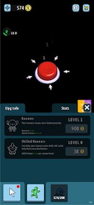 Скачать взломанную Idle Green Button [Много монет] MOD apk на Андроид