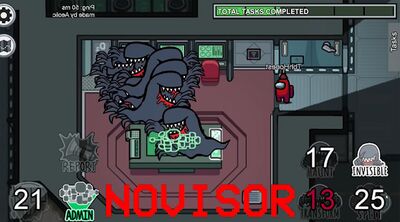 Скачать взломанную Among Us Novisor Mod Role [Много монет] MOD apk на Андроид