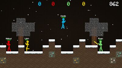 Скачать взломанную Stickman VS Multicraft: Fight Pocket Craft [Мод меню] MOD apk на Андроид