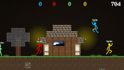 Скачать взломанную Stickman VS Multicraft: Fight Pocket Craft [Мод меню] MOD apk на Андроид