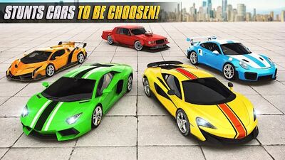 Скачать взломанную Superhero Mega Ramp Car Stunt [Бесплатные покупки] MOD apk на Андроид