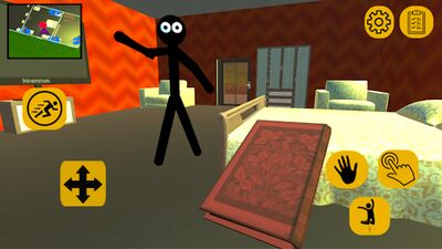 Скачать взломанную Stickman Neighbor. Scary Secret [Мод меню] MOD apk на Андроид
