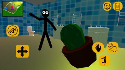 Скачать взломанную Stickman Neighbor. Scary Secret [Мод меню] MOD apk на Андроид