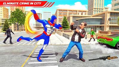Скачать взломанную Flying Police Robot Rope Hero: Gangster Crime City [Мод меню] MOD apk на Андроид