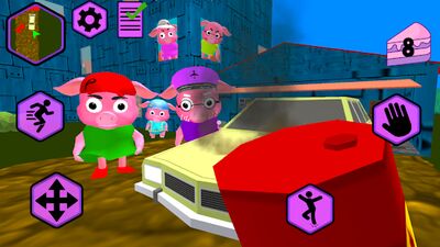 Скачать взломанную Neighbor Piggy. Obby Family [Много денег] MOD apk на Андроид