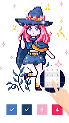 Скачать взломанную Color by Pixel - Pixel Art & Paint by Number [Много денег] MOD apk на Андроид