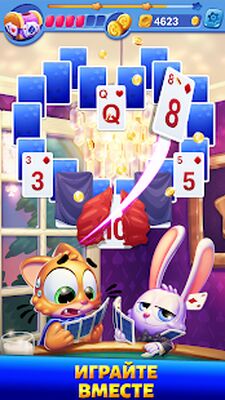 Скачать взломанную Solitaire Showtime: Tri Peaks [Бесплатные покупки] MOD apk на Андроид