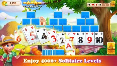 Скачать взломанную Solitaire : TriPeaks Farm [Бесплатные покупки] MOD apk на Андроид