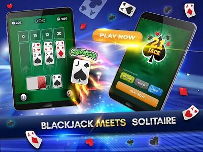 Скачать взломанную 21 Jack - Blackjack meets Solitaire! [Много денег] MOD apk на Андроид