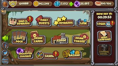 Скачать взломанную Deck Warlords - TCG card game [Много монет] MOD apk на Андроид