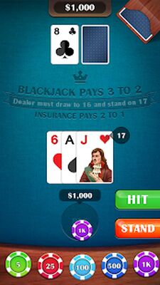 Скачать взломанную Blackjack 21: casino card game [Мод меню] MOD apk на Андроид