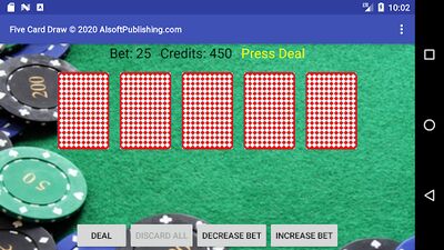 Скачать взломанную Five Card Draw Poker [Много денег] MOD apk на Андроид