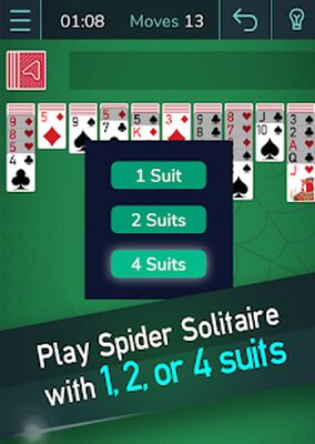 Скачать взломанную Spider Solitaire - Classic Solitaire Card Games [Бесплатные покупки] MOD apk на Андроид