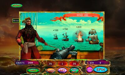 Скачать взломанную Pirates Treasures Slot [Много денег] MOD apk на Андроид