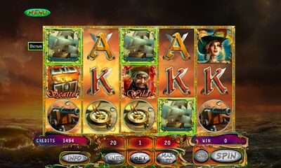Скачать взломанную Pirates Treasures Slot [Много денег] MOD apk на Андроид