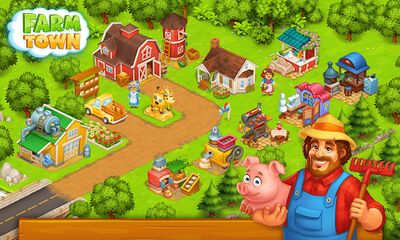 Скачать взломанную Ферма и Город: уДачная ферма [Много денег] MOD apk на Андроид